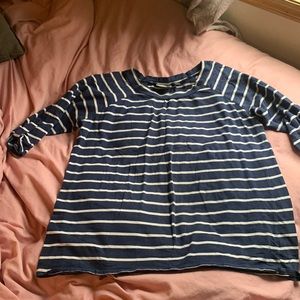 Avenue Blue and white striped shirt